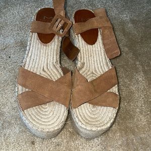 Chestnut platform sandals size 11